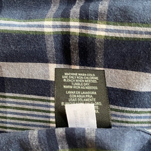 Original Arizona Jean Company Blue White Striped Collar Shirt Size XL - Picture 4 of 6